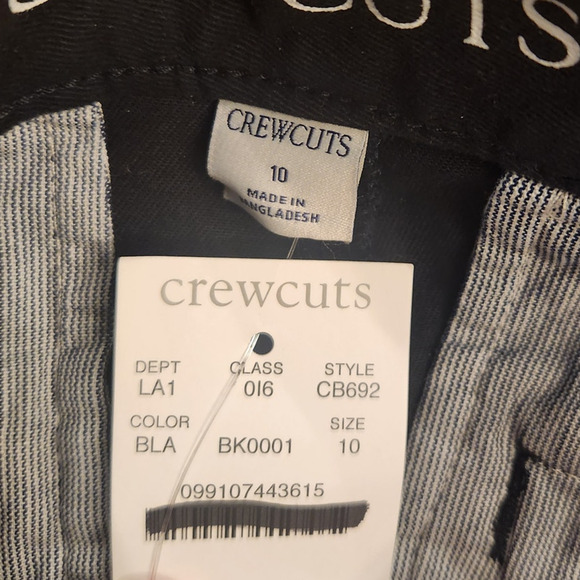 NWT J. Crew Kids' Classic-Fit Stretch Chino Pant Black 10 - Picture 6 of 7